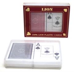Lion 100% PVC Poker Kaarten Double Deck
